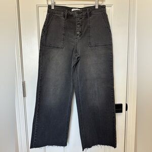 Carly Jean Women's Black Wide-Leg Jeans - Size 5